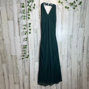Show me your mumu dark green open back Medi dress size small